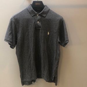 Gray polo collared shirt